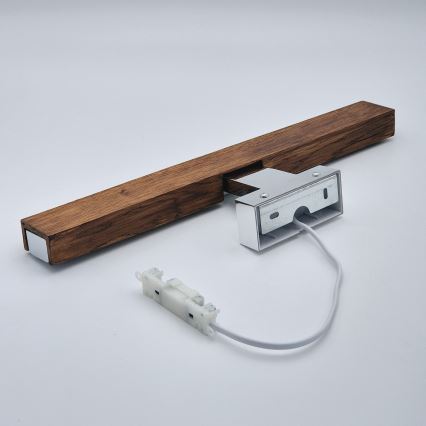 Brilagi - Iluminação de espelho para casa de banho LED WOODY MIRROR LED/8W/230V 40 cm IP44 carvalho cereja/cromado brilhante