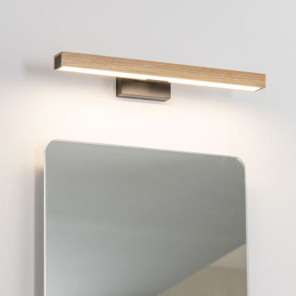 Brilagi - Iluminação de espelho para casa de banho LED WOODY MIRROR LED/8W/230V 40 cm IP44 carvalho/preto