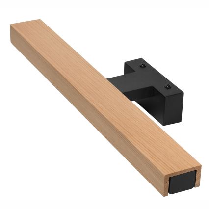 Brilagi - Iluminação de espelho para casa de banho LED WOODY MIRROR LED/8W/230V 40 cm IP44 carvalho/preto