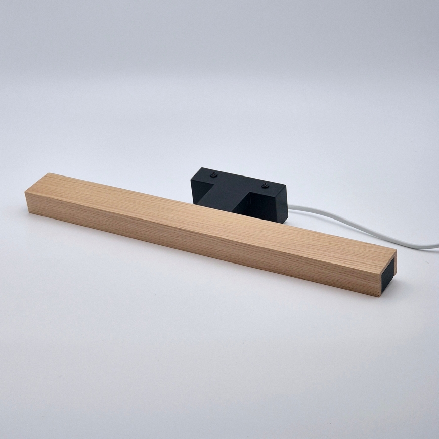 Brilagi - Iluminação de espelho para casa de banho LED WOODY MIRROR LED/8W/230V 40 cm IP44 carvalho/preto