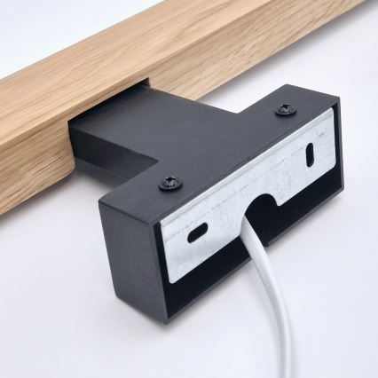 Brilagi - Iluminação de espelho para casa de banho LED WOODY MIRROR LED/8W/230V 40 cm IP44 carvalho/preto