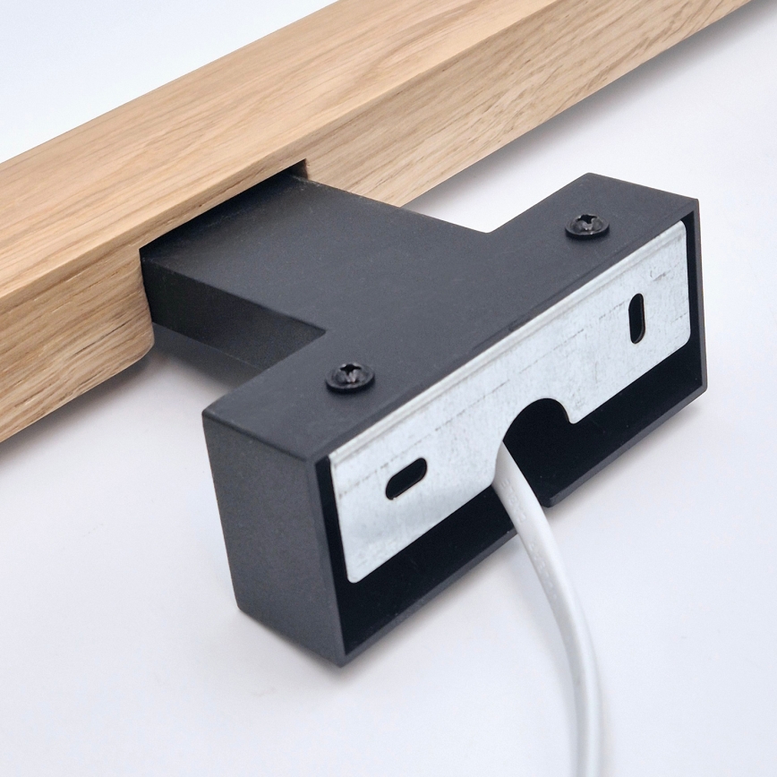 Brilagi - Iluminação de espelho para casa de banho LED WOODY MIRROR LED/8W/230V 40 cm IP44 carvalho/preto