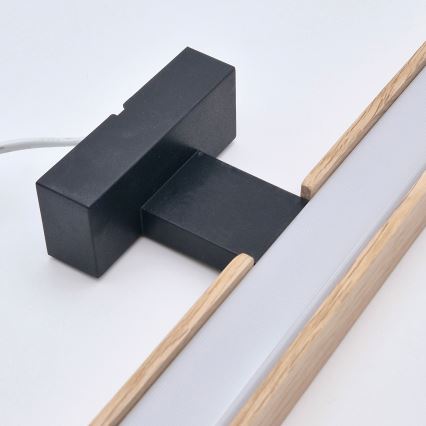 Brilagi - Iluminação de espelho para casa de banho LED WOODY MIRROR LED/8W/230V 40 cm IP44 carvalho/preto