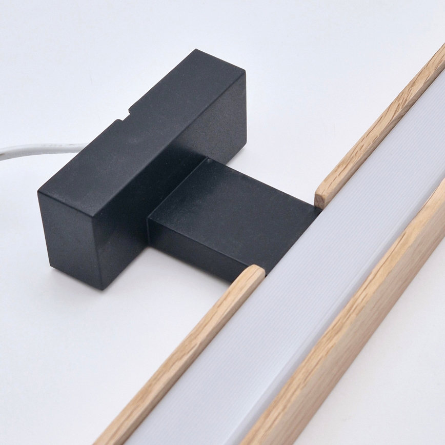 Brilagi - Iluminação de espelho para casa de banho LED WOODY MIRROR LED/8W/230V 40 cm IP44 carvalho/preto