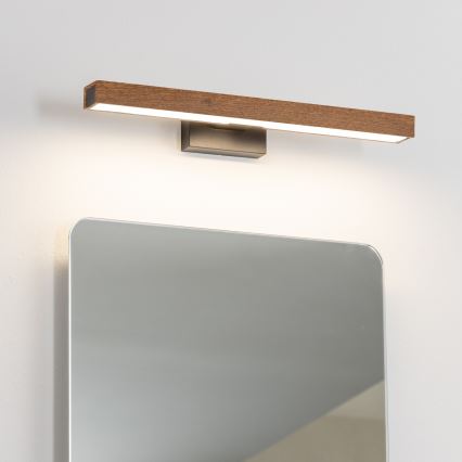Brilagi - Iluminação de espelho para casa de banho LED WOODY MIRROR LED/8W/230V 40 cm IP44 carvalho cereja/preto