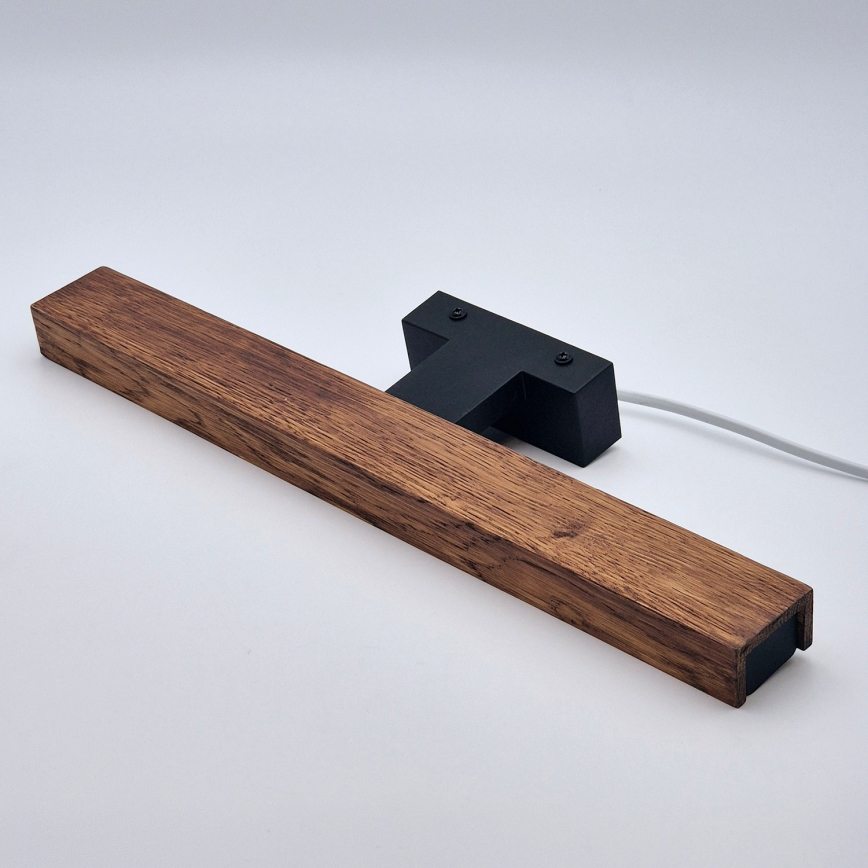 Brilagi - Iluminação de espelho para casa de banho LED WOODY MIRROR LED/8W/230V 40 cm IP44 carvalho cereja/preto