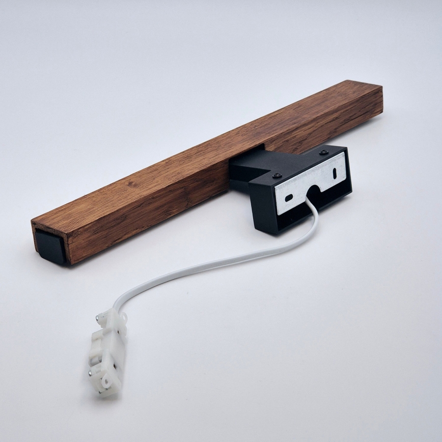 Brilagi - Iluminação de espelho para casa de banho LED WOODY MIRROR LED/8W/230V 40 cm IP44 carvalho cereja/preto