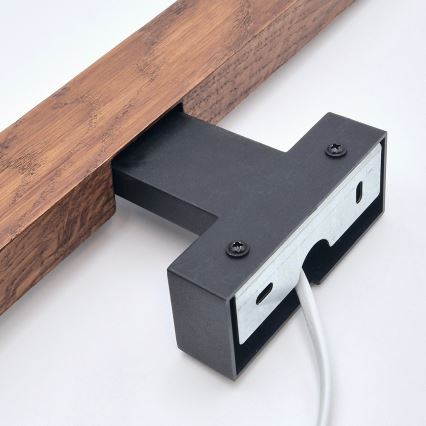 Brilagi - Iluminação de espelho para casa de banho LED WOODY MIRROR LED/8W/230V 40 cm IP44 carvalho cereja/preto