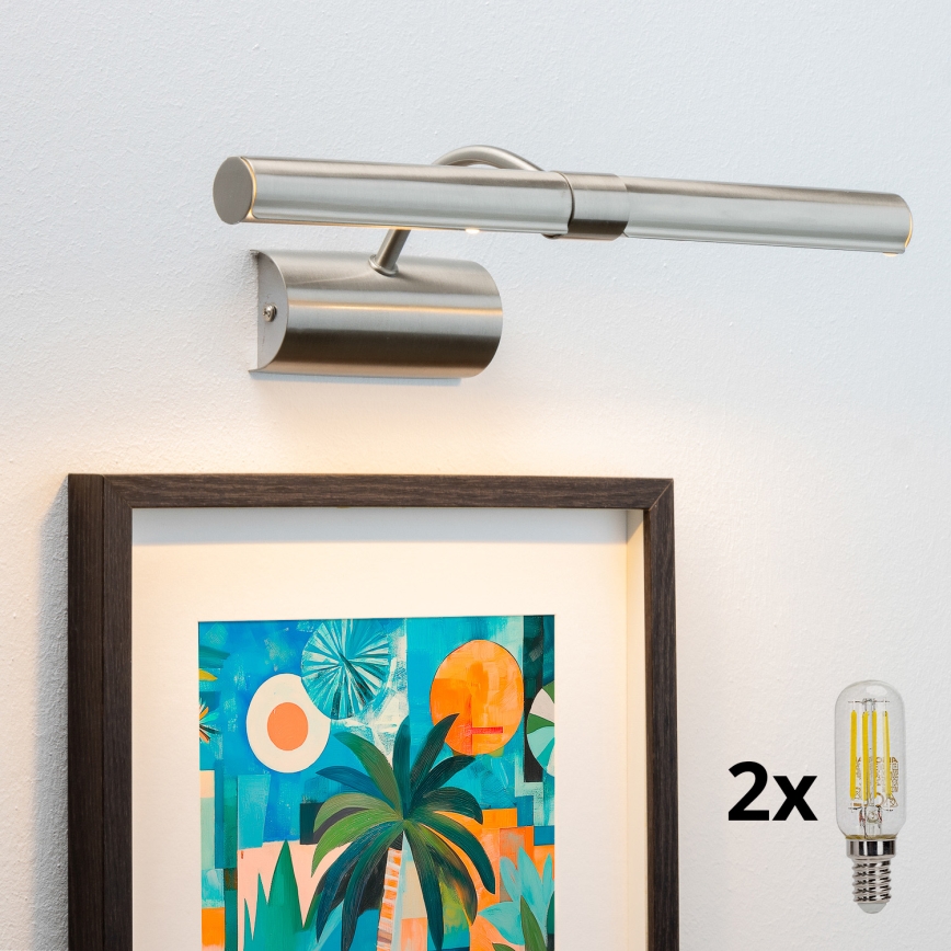 Brilagi - Iluminação de ilustração LED DANAE 2xE14/4W/230V 3000K cromado mate