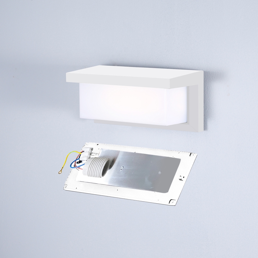 Brilagi - Iluminação de parede exterior BRICKY 1xE27/60W/230V branco IP54