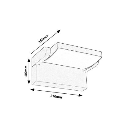 Brilagi - Iluminação de parede exterior LED ANKLE LED/18W/230V 3000K IP65 antracite