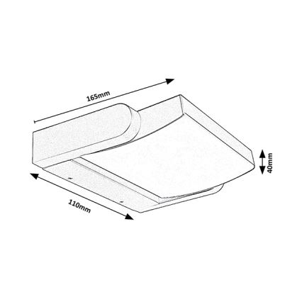 Brilagi - Iluminação de parede exterior LED ANKLE LED/18W/230V 4000K IP65 antracite