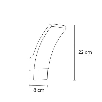 Brilagi - Iluminação de parede exterior LED ARCELO LED/9W/230V IP44