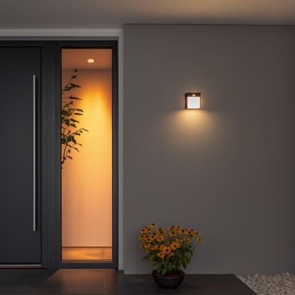 Brilagi - Iluminação de parede exterior LED com sensor TERNI LED/12W/230V preto IP44