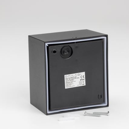 Brilagi - Iluminação de parede exterior LED com sensor TERNI LED/12W/230V preto IP44