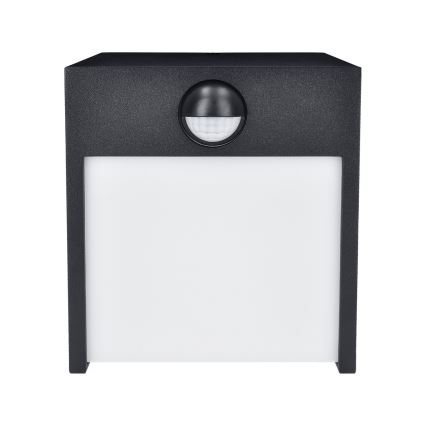 Brilagi - Iluminação de parede exterior LED com sensor TERNI LED/12W/230V preto IP44