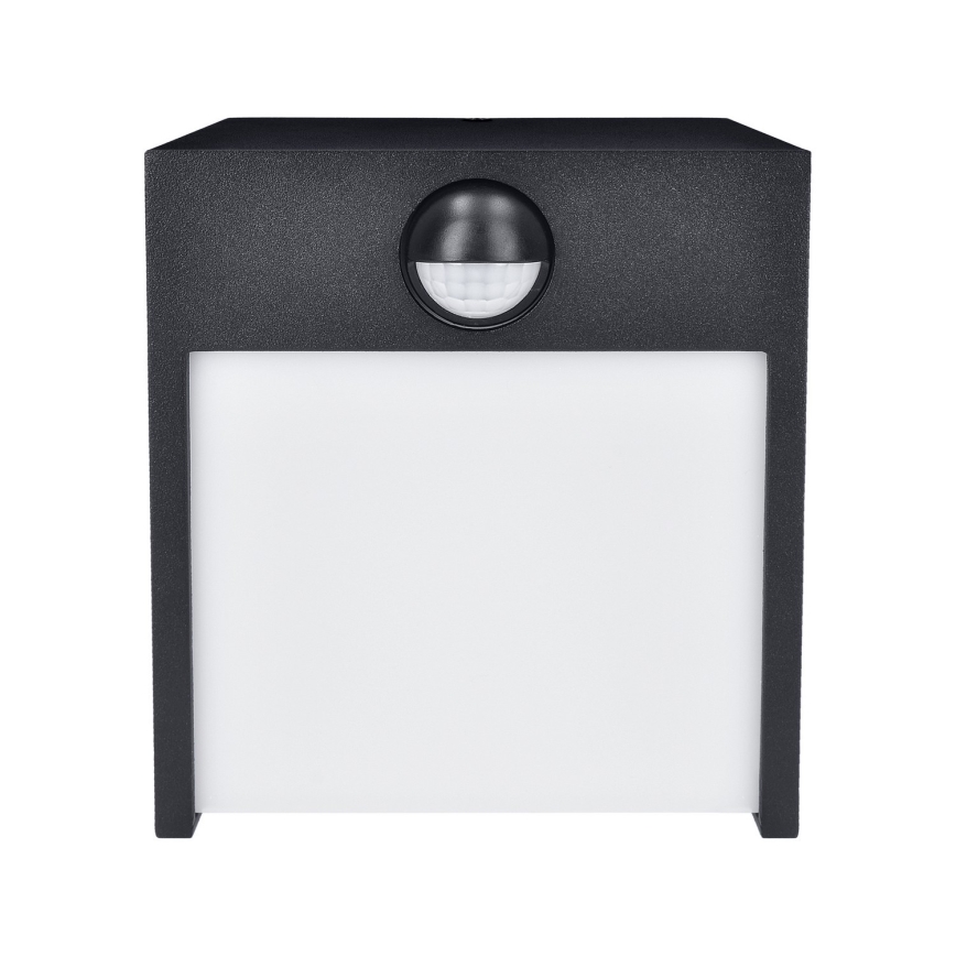 Brilagi - Iluminação de parede exterior LED com sensor TERNI LED/12W/230V preto IP44