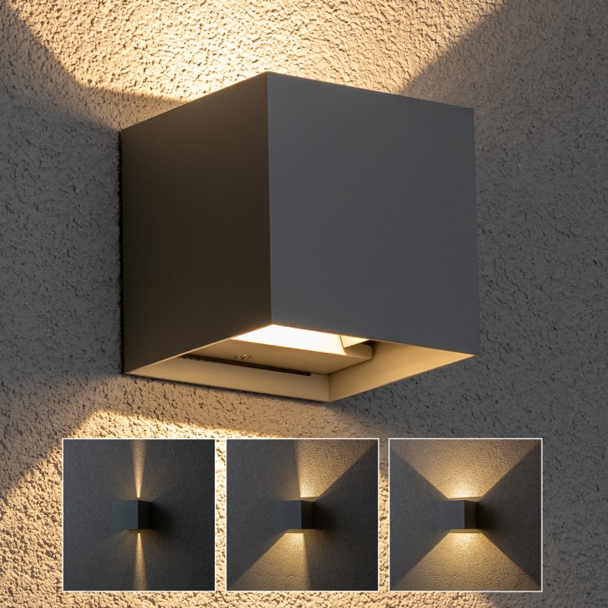 Brilagi - Iluminação de parede exterior LED CUBE LED/6W/230V antracite IP54