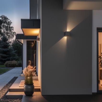 Brilagi - Iluminação de parede exterior LED CUBE LED/6W/230V cinzento IP54