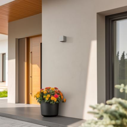 Brilagi - Iluminação de parede exterior LED CUBE LED/6W/230V cinzento IP54