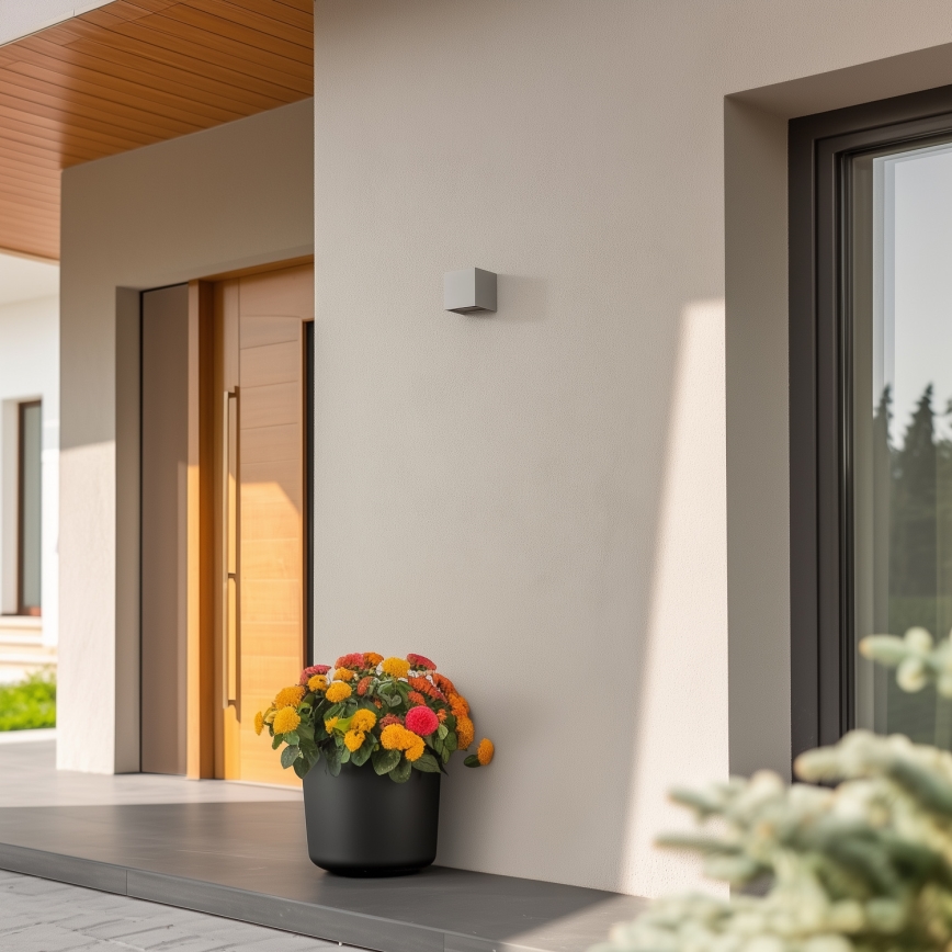 Brilagi - Iluminação de parede exterior LED CUBE LED/6W/230V cinzento IP54