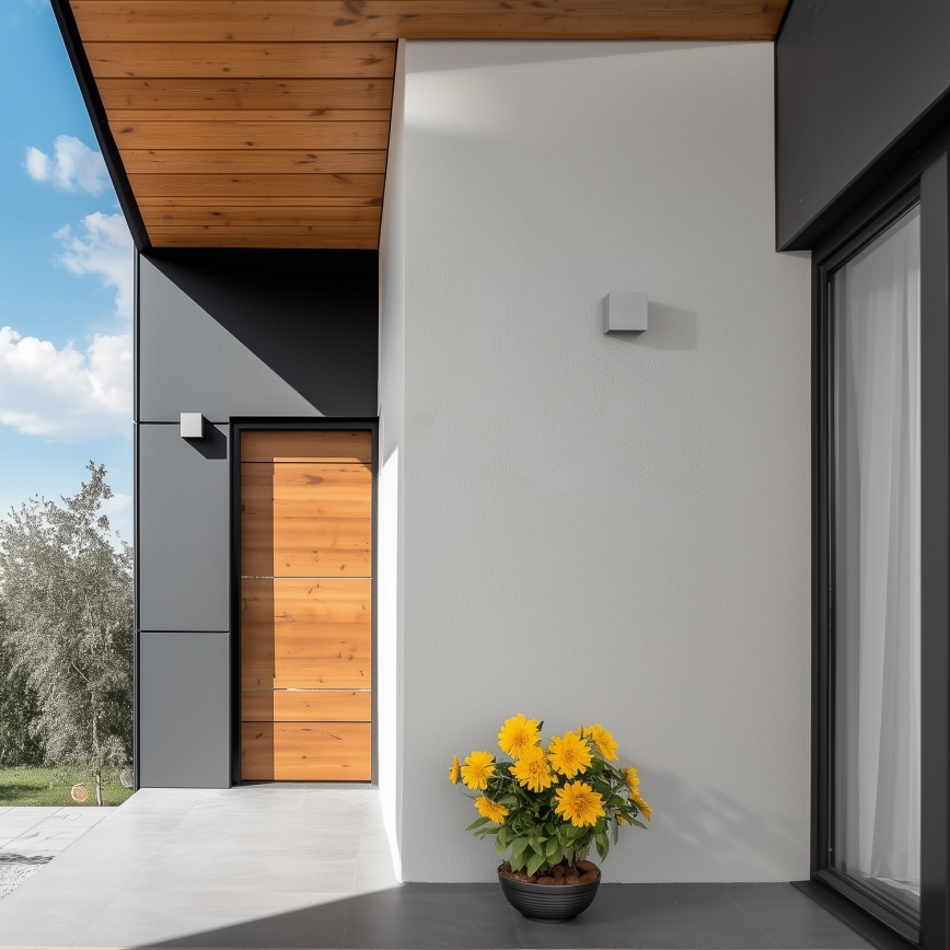 Brilagi - Iluminação de parede exterior LED CUBE LED/6W/230V cinzento IP54