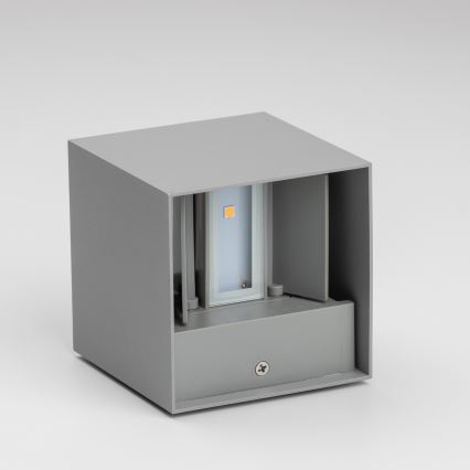 Brilagi - Iluminação de parede exterior LED CUBE LED/6W/230V cinzento IP54