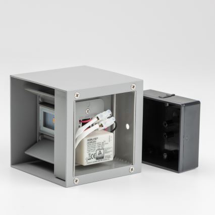 Brilagi - Iluminação de parede exterior LED CUBE LED/6W/230V cinzento IP54