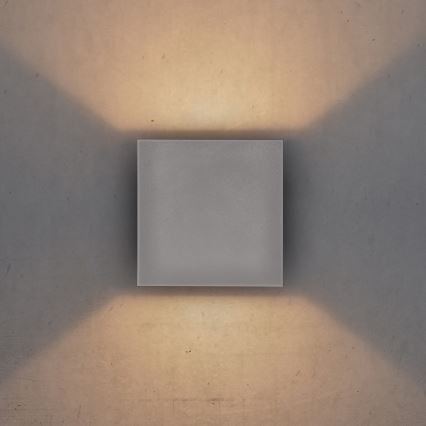 Brilagi - Iluminação de parede exterior LED CUBE LED/6W/230V cinzento IP54