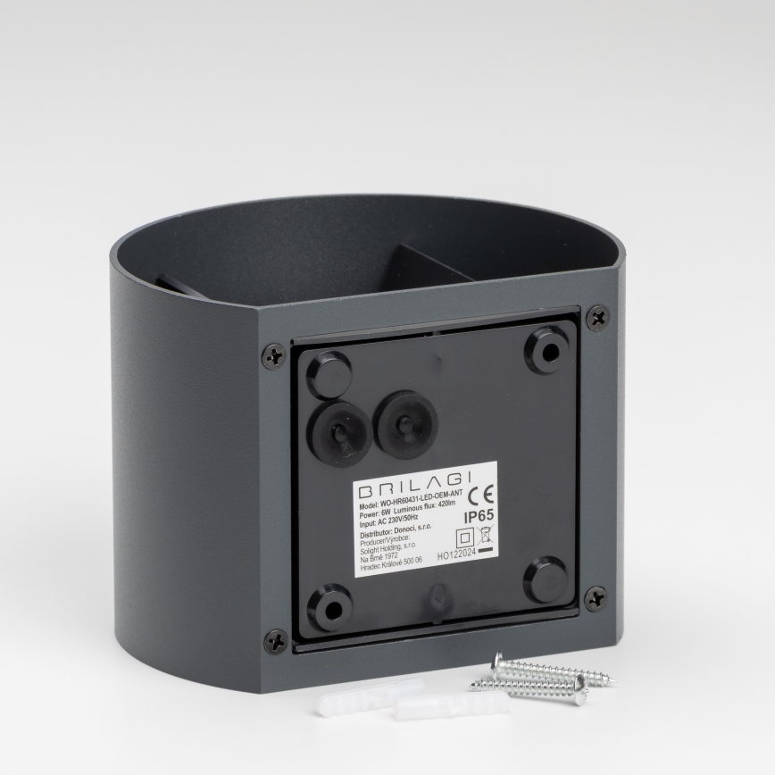 Brilagi - Iluminação de parede exterior LED RONDO LED/6W/230V antracite IP54