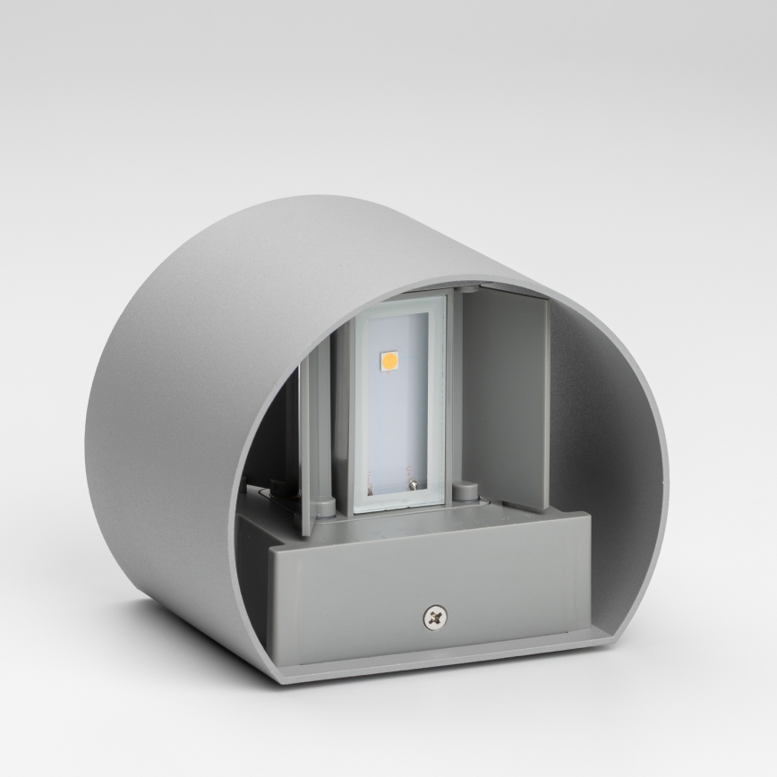 Brilagi - Iluminação de parede exterior LED RONDO LED/6W/230V cinzento IP54