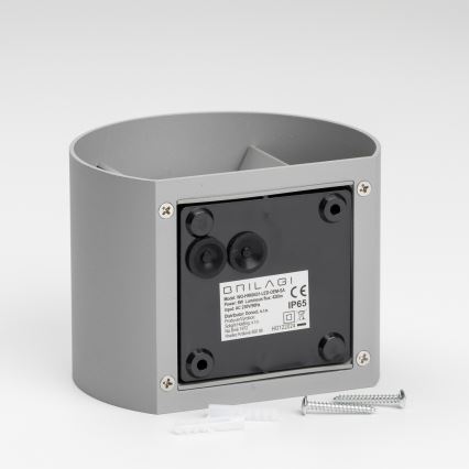 Brilagi - Iluminação de parede exterior LED RONDO LED/6W/230V cinzento IP54