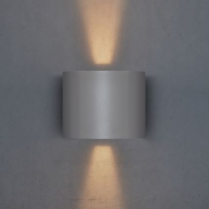 Brilagi - Iluminação de parede exterior LED RONDO LED/6W/230V cinzento IP54