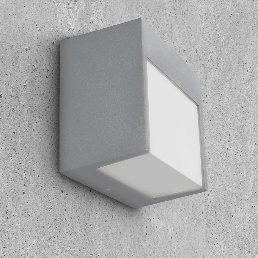 Brilagi - Iluminação de parede exterior LED TERNI LED/12W/230V cinzento IP44
