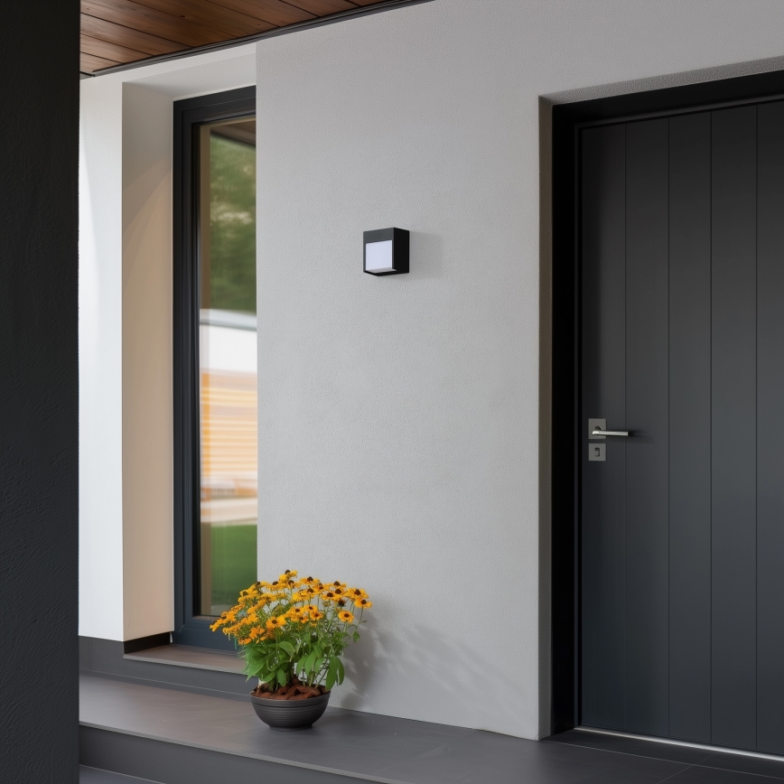 Brilagi - Iluminação de parede exterior LED TERNI LED/12W/230V preto IP44