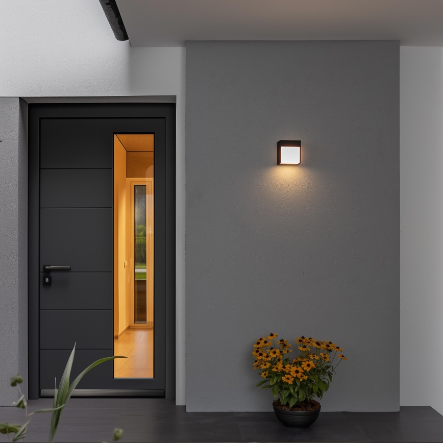 Brilagi - Iluminação de parede exterior LED TERNI LED/12W/230V preto IP44