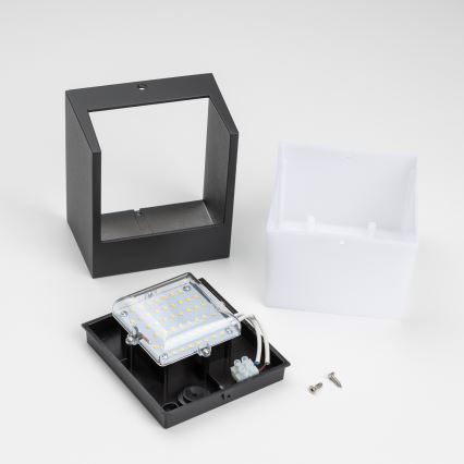 Brilagi - Iluminação de parede exterior LED TERNI LED/12W/230V preto IP44