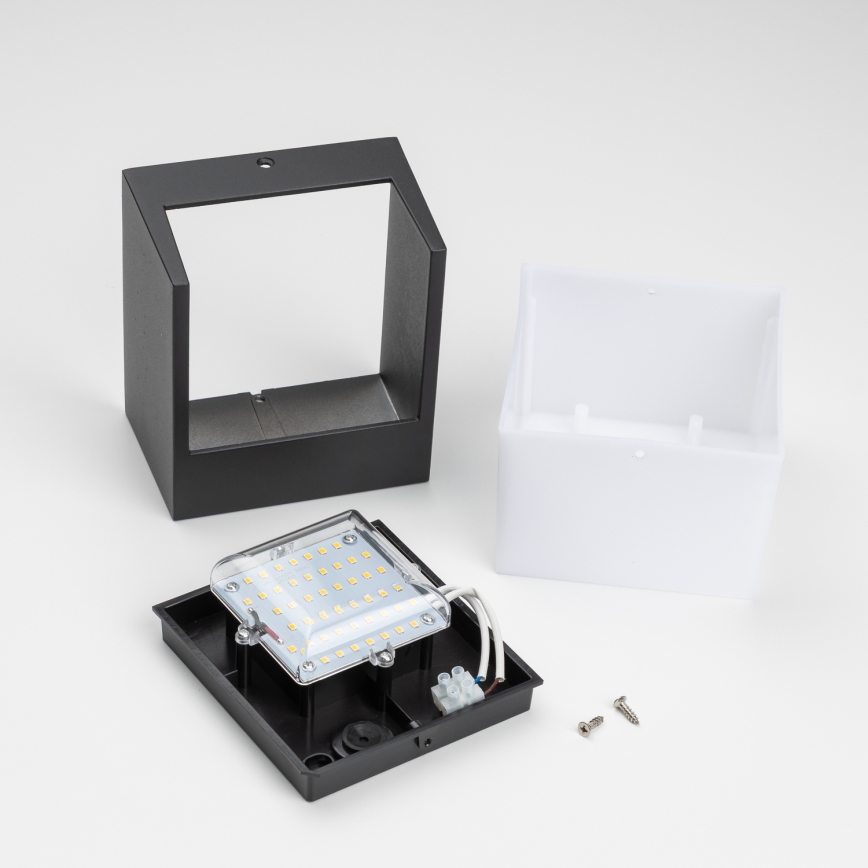 Brilagi - Iluminação de parede exterior LED TERNI LED/12W/230V preto IP44