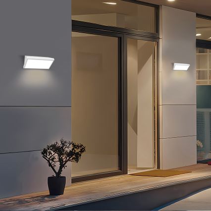 Brilagi - Iluminação de parede exterior LED TRIANGLE LED/20W/230V branco IP65