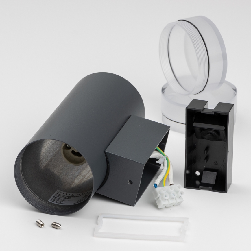 Brilagi - Iluminação de parede exterior MATERA 2xGU10/30W/230V antracite IP54