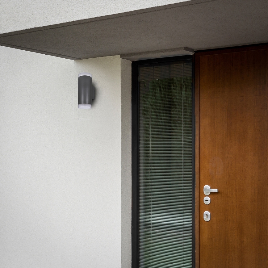 Brilagi - Iluminação de parede exterior MATERA 2xGU10/30W/230V antracite IP54