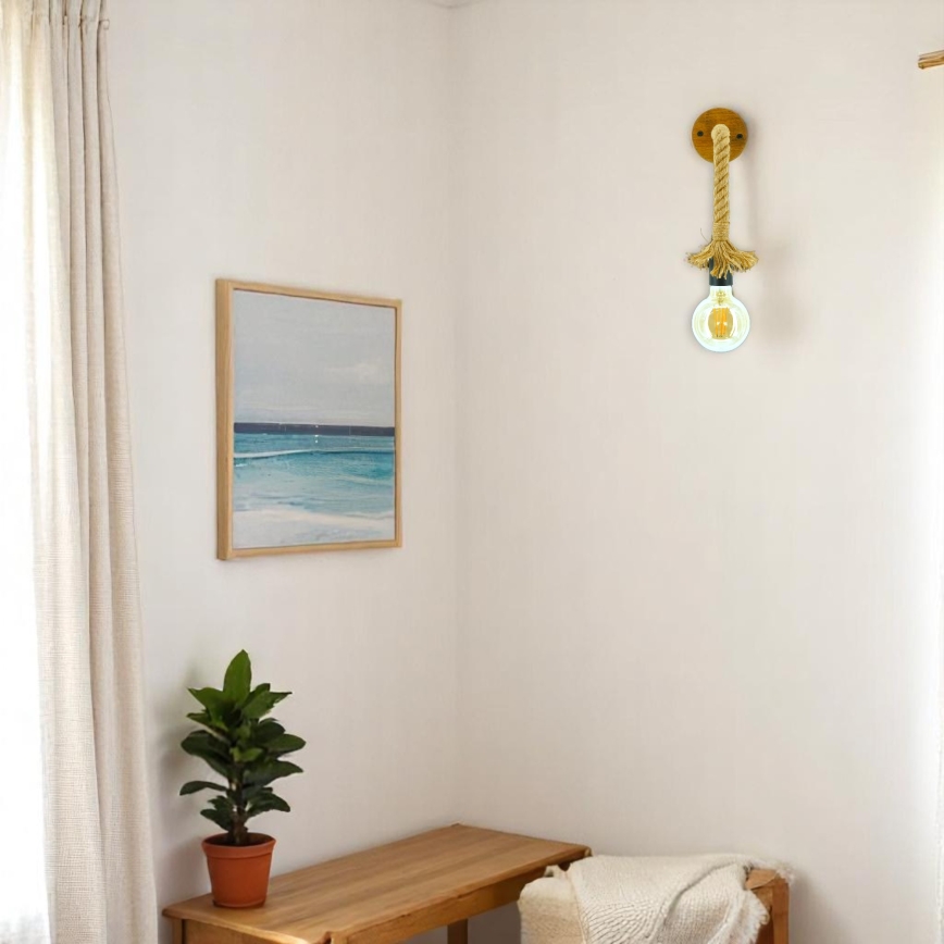 Brilagi - Iluminação de parede KOS 1xE27/60W/230V faia