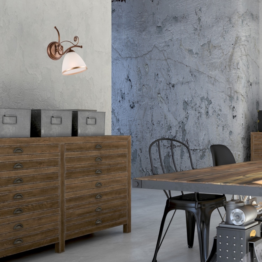 Brilagi - Iluminação de parede LED ANTICO 1xE27/60W/230V bronze pátina