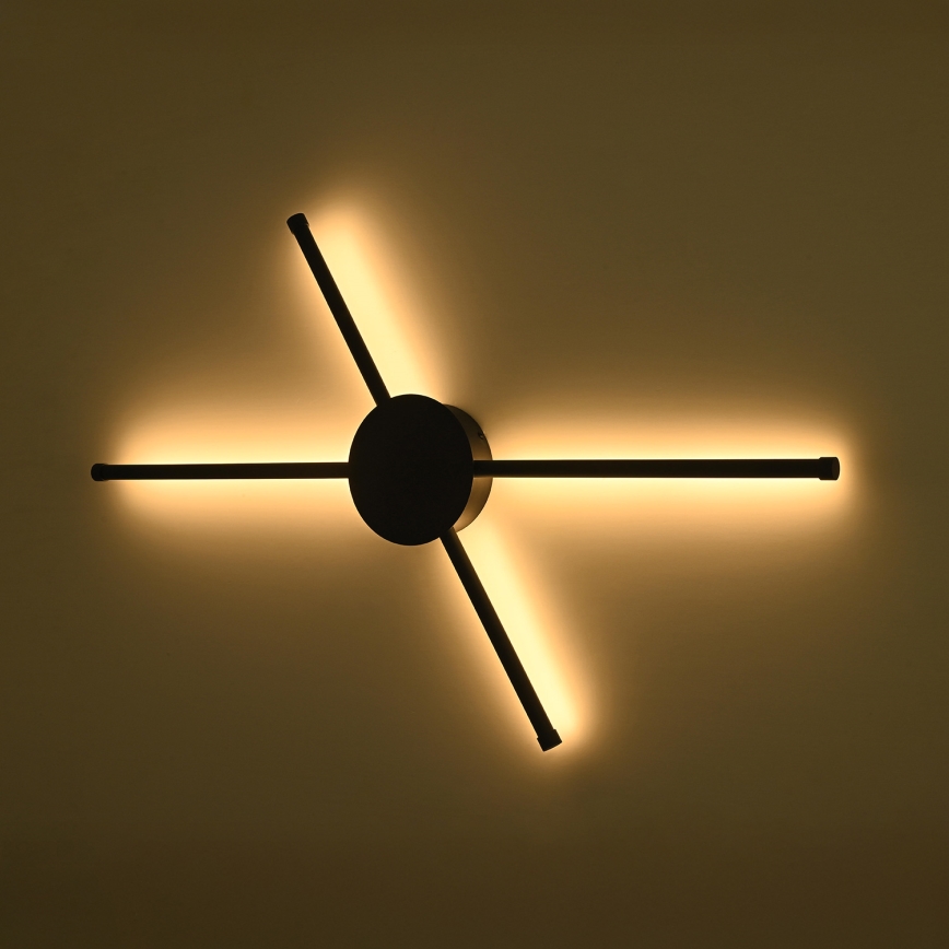 Brilagi - Iluminação de parede LED LUGO QUATTRO LED/16W/230V preto