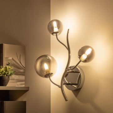 Brilagi - Iluminação de parede LED MISTEL 3xG9/3W/230V cromado brilhante/fumado