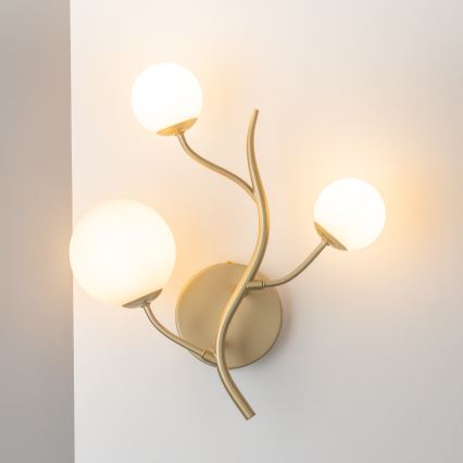 Brilagi - Iluminação de parede LED MISTEL 3xG9/3W/230V dourado/branco