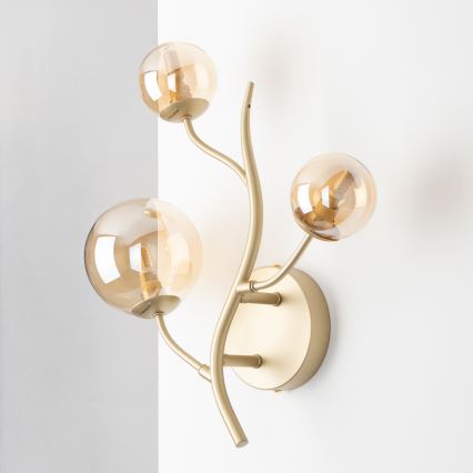 Brilagi - Iluminação de parede LED MISTEL 3xG9/3W/230V dourado