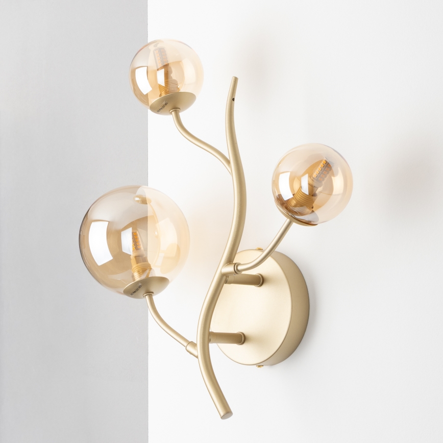 Brilagi - Iluminação de parede LED MISTEL 3xG9/3W/230V dourado