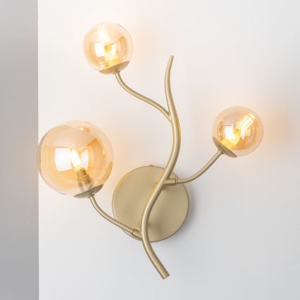 Brilagi - Iluminação de parede LED MISTEL 3xG9/3W/230V dourado