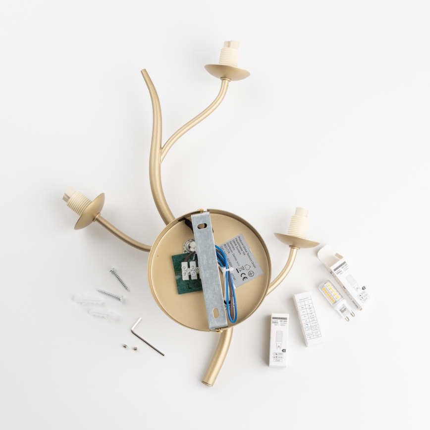 Brilagi - Iluminação de parede LED MISTEL 3xG9/3W/230V dourado